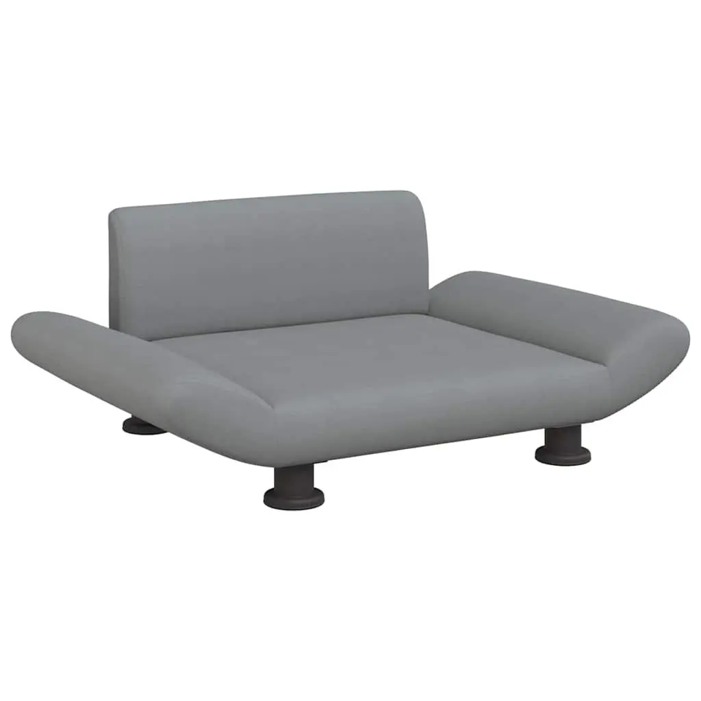 Dog Bed Indoor Comfort Grey Fabric Sofa Couch Lounger 70 x 45 x 28 cm