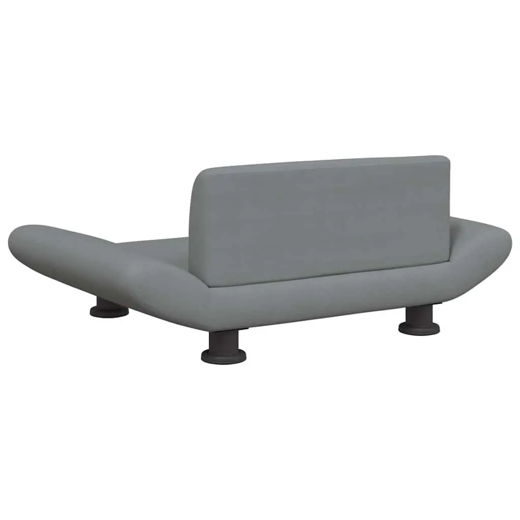 Dog Bed Indoor Comfort Grey Fabric Sofa Couch Lounger 70 x 45 x 28 cm