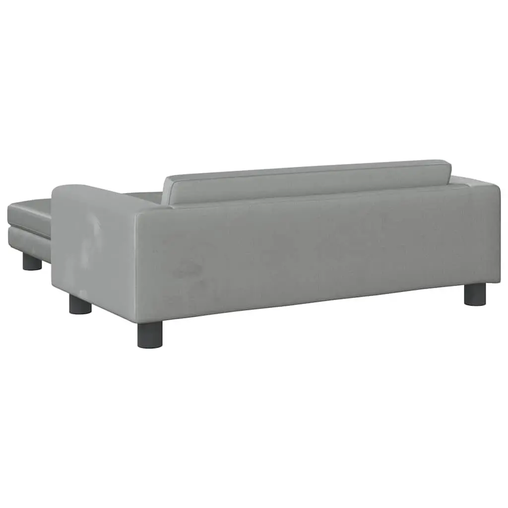 Dog Bed Extension Light Grey Velvet Sofa Cushion 100x50x30 cm