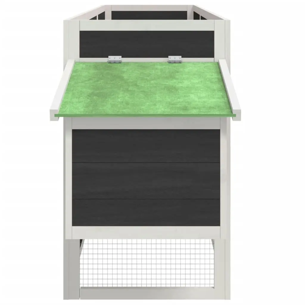 Chicken Coop Wooden Nesting Box Small Animal Habitat 204x50x84cm Grey