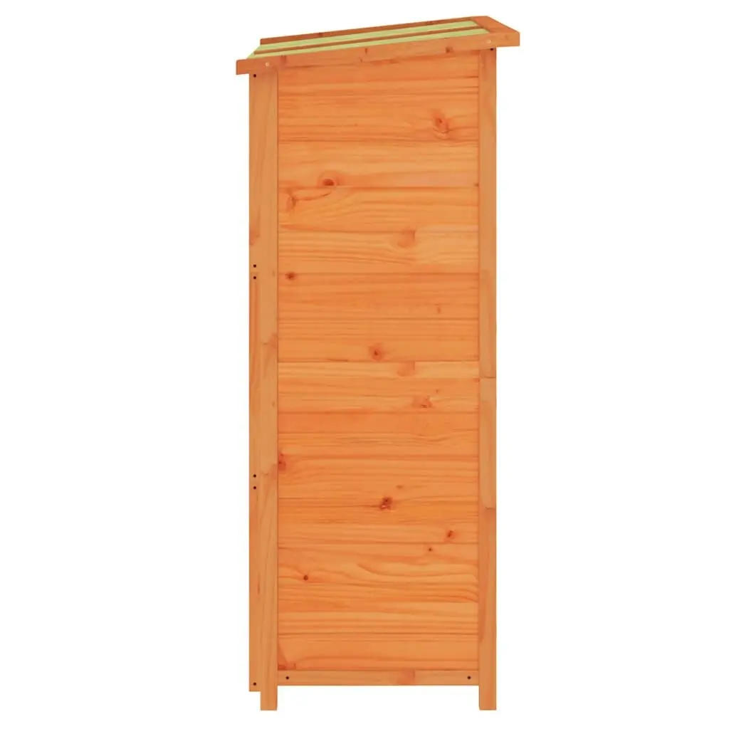 Garden Tool Shed Outdoor Storage Organiser Box Solid Pine Wood Brown 83x57x140cm