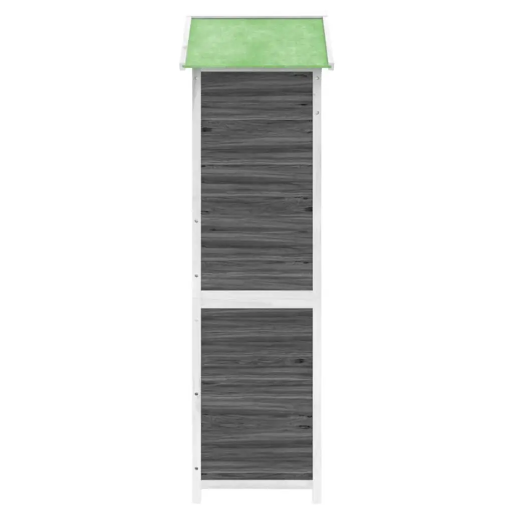 Garden Tool Shed Grey Outdoor Storage Solid Wood Pine 120x53.5x170cm