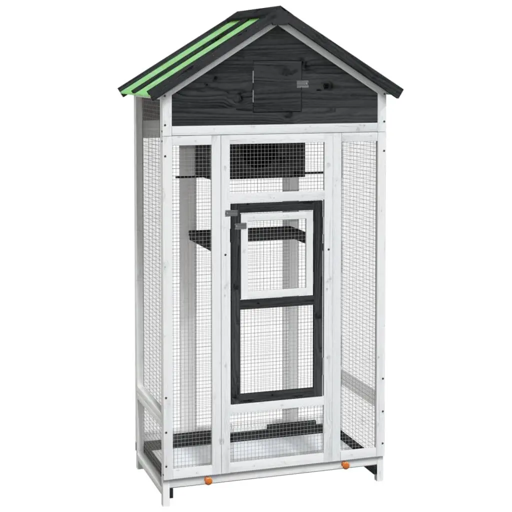 Bird House Aviary Outdoor Nesting Box Large Grey 91.5x53x170cm