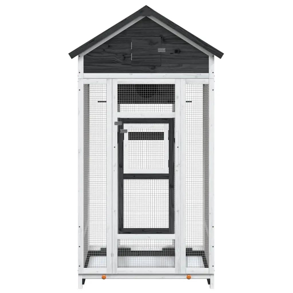 Bird House Aviary Outdoor Nesting Box Large Grey 91.5x53x170cm
