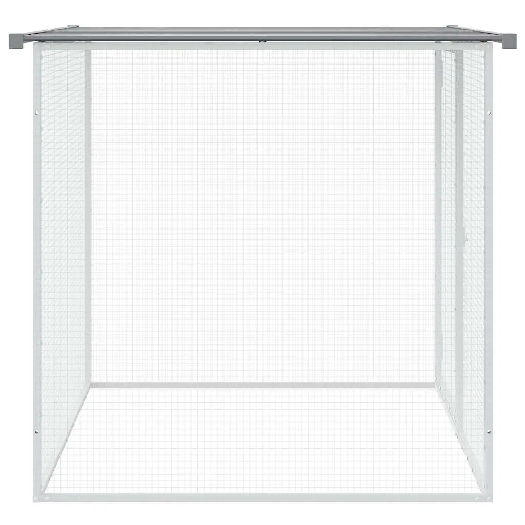 Chicken Cage Outdoor Small Animal Habitat Grey Galvanised Steel Coop