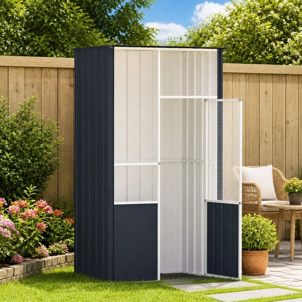 Bird Cage Large Walk-In Flight Enclosure Anthracite Galvanised Steel