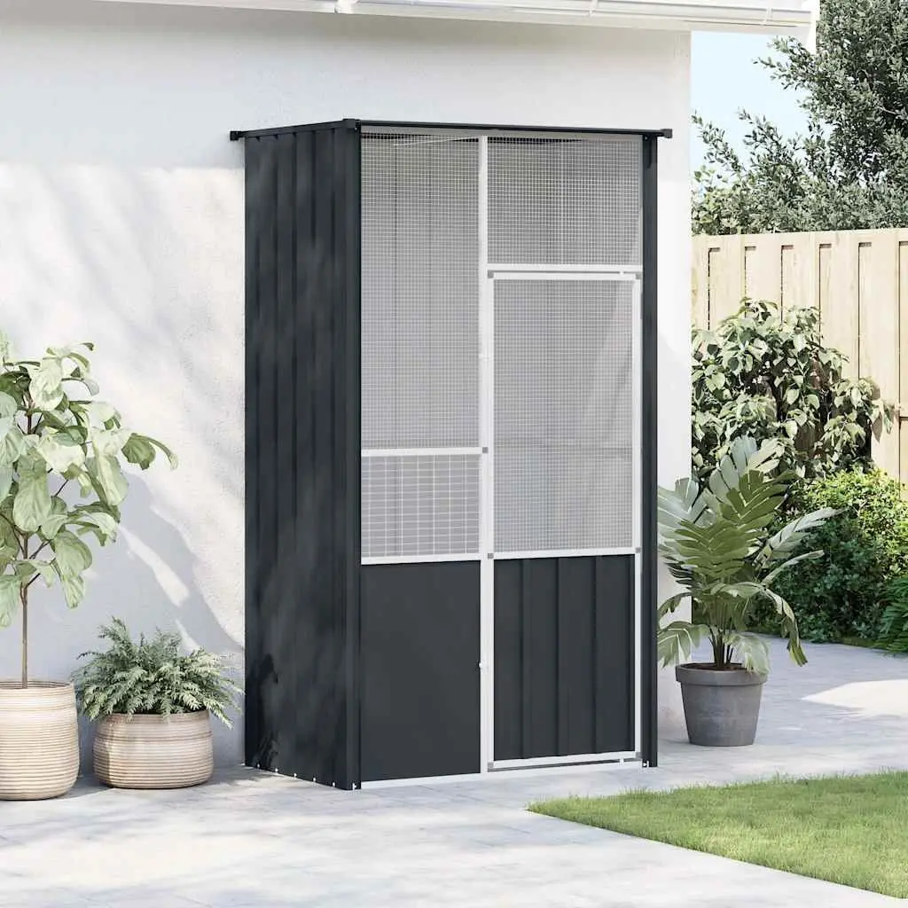Bird Cage Large Walk-In Flight Enclosure Anthracite Galvanised Steel