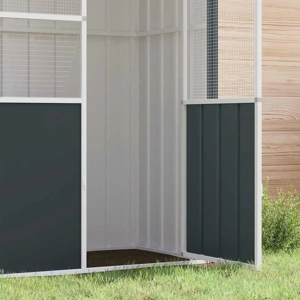 Bird Cage Large Walk-In Flight Enclosure Anthracite Galvanised Steel