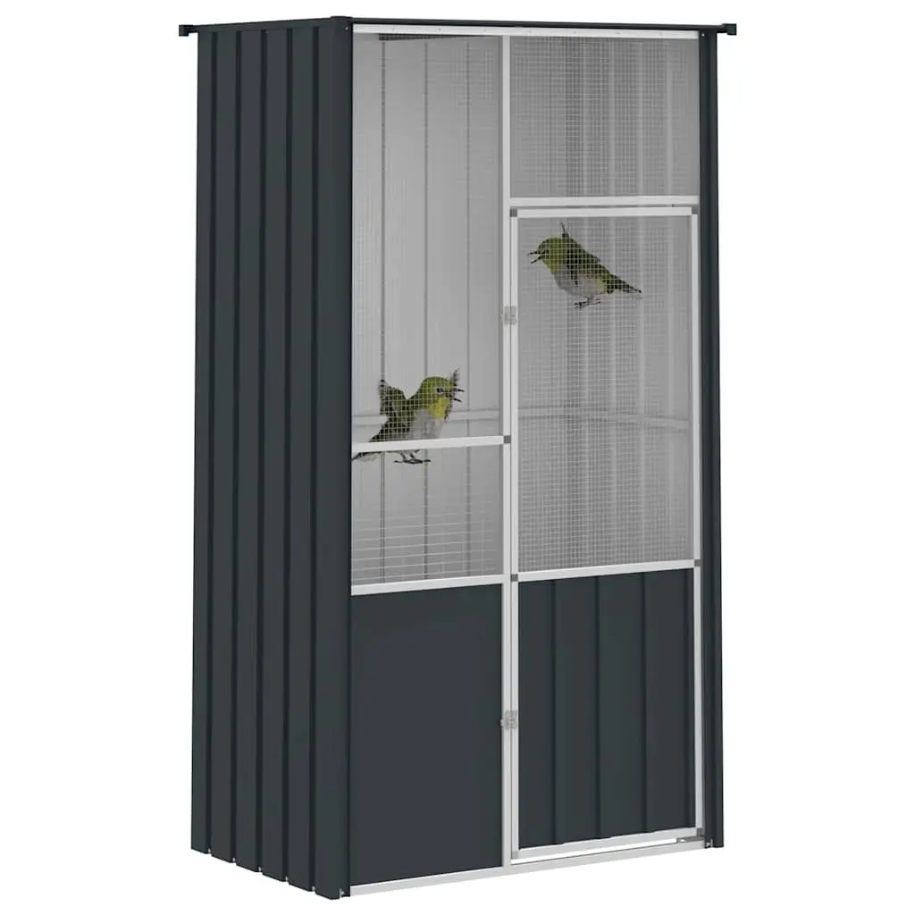 Bird Cage Large Walk-In Flight Enclosure Anthracite Galvanised Steel