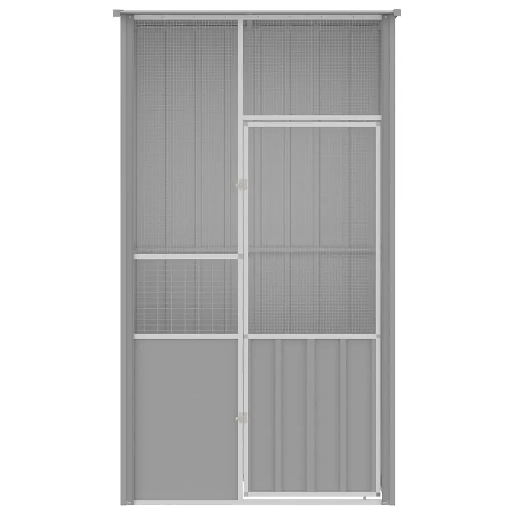 Large Grey Aviary Flight Enclosure for Birds Galvanised Steel Walk In Cage