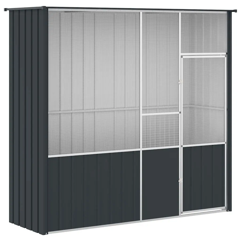 Bird Cage Aviary Anthracite Galvanised Steel Large Outdoor Indoor Enclosure