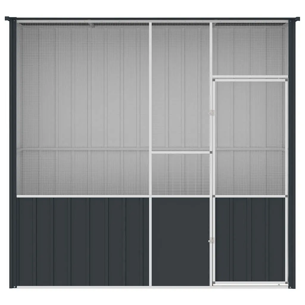 Bird Cage Aviary Anthracite Galvanised Steel Large Outdoor Indoor Enclosure