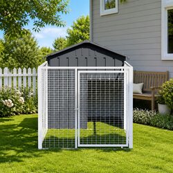 Comforting Dog House with Run for Your Beloved Pet