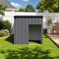 Warm and Reliable Anthracite Dog House for Safety