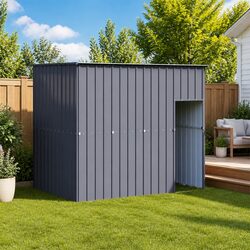 Comfortable Anthracite Dog House with Roof for Pets