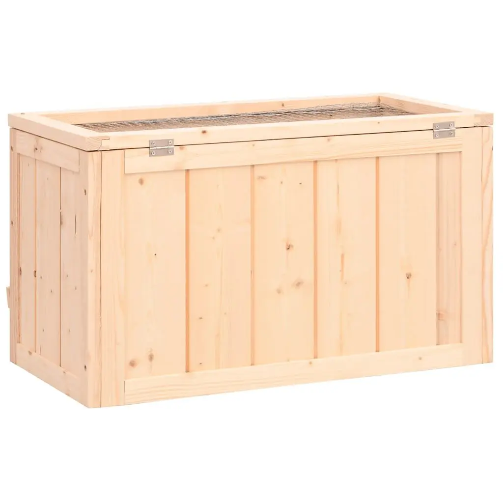 Hamster Cage Solid Fir Wood Small Animal House 60x30x35 cm Brown