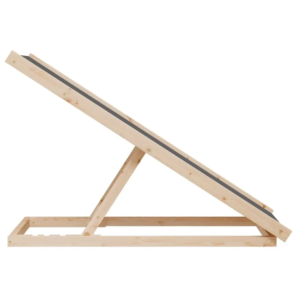 Dog Ramp Adjustable Height 100x40cm Grey Foldable Access Ramp for Pets