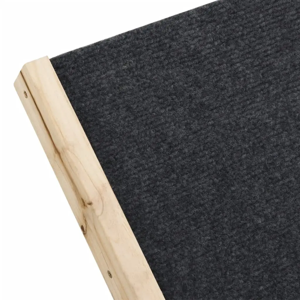 Dog Ramp Adjustable Height 100x40cm Grey Foldable Access Ramp for Pets