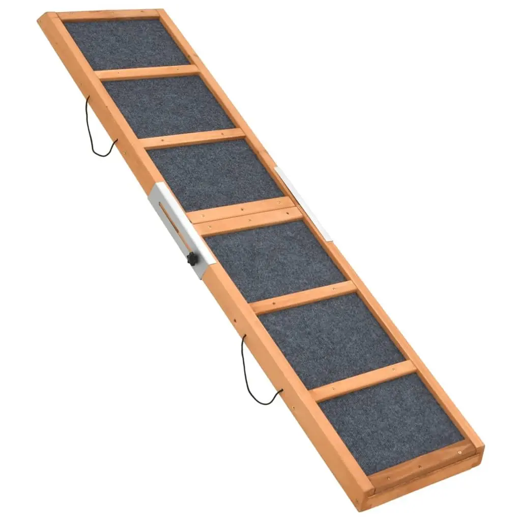 Dog Ramp Portable Access 120cm Grey Wood