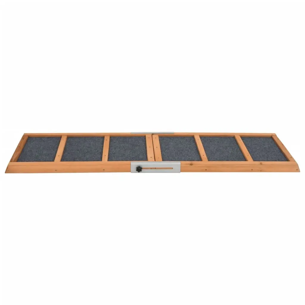 Dog Ramp Portable Access 120cm Grey Wood