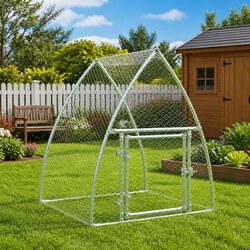 Reliable Chicken Cage in Silver for Your Small Animals