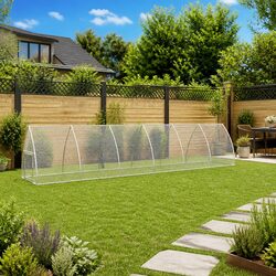 Chicken Cage Galvanised Steel 600x105x120cm Outdoor Enclosure Small Animals Hens