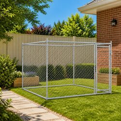 Reliable Dog Cage - Grey 2x2x1.5 m for Comfort and Safety