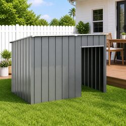 Warm and Reliable Anthracite Dog House with Roof