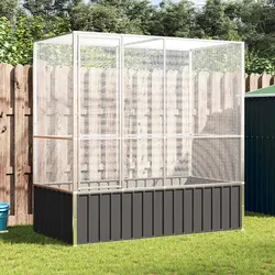 Reliable Large Bird Aviary Cage in Silver Steel
