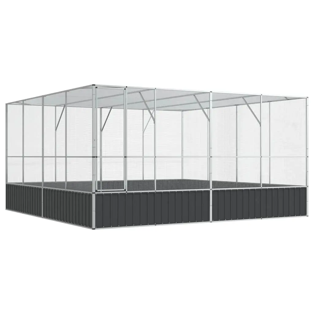 Large Bird Aviary Steel Mesh Enclosure 418x414x212cm Galvanised