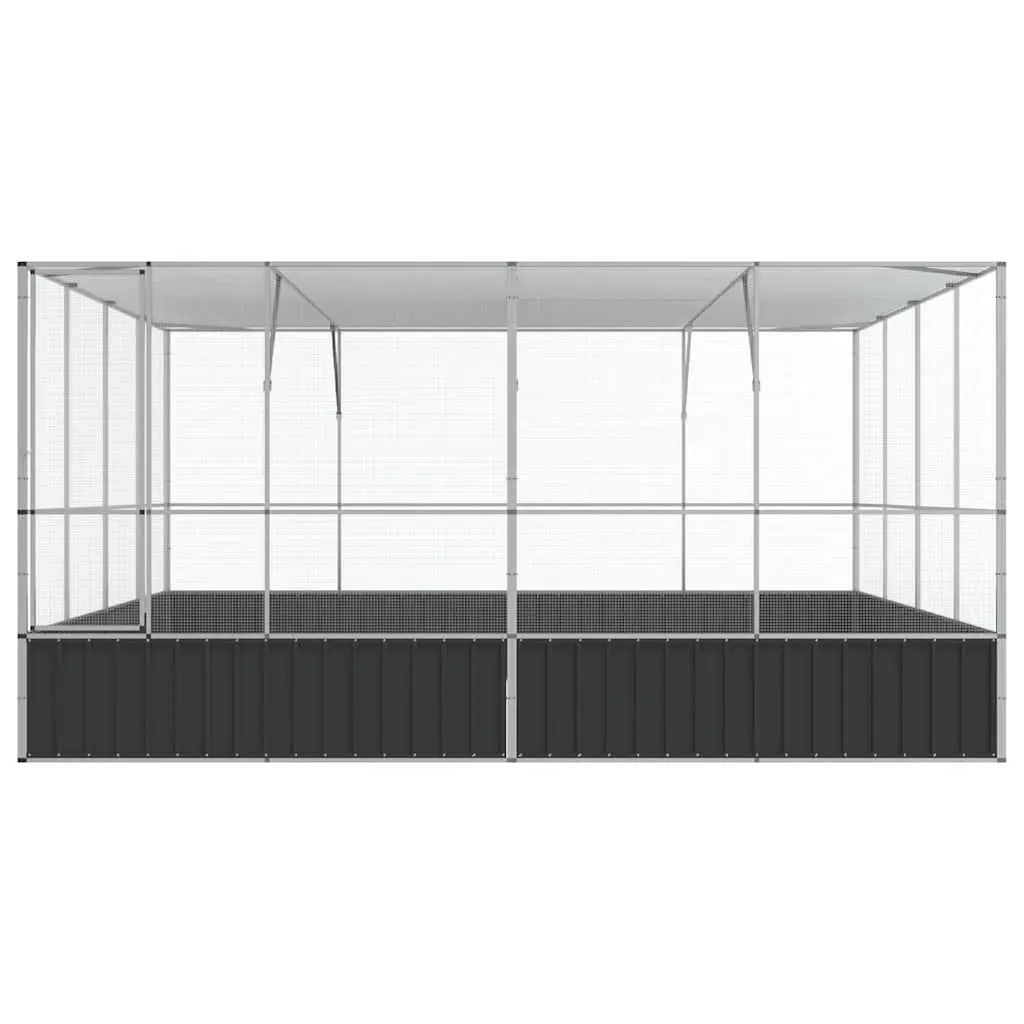 Large Bird Aviary Steel Mesh Enclosure 418x414x212cm Galvanised