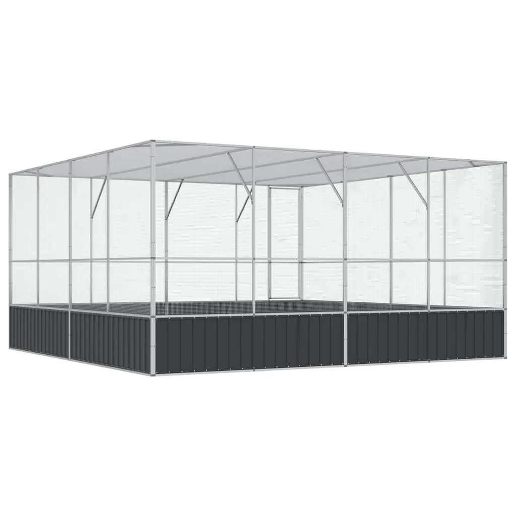 Large Bird Aviary Steel Mesh Enclosure 418x414x212cm Galvanised