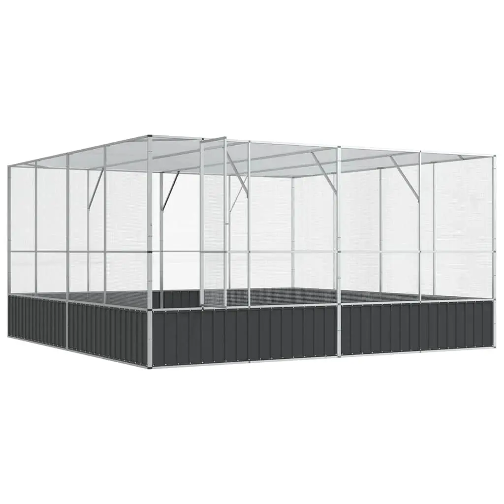 Large Bird Aviary Steel Mesh Enclosure 418x414x212cm Galvanised