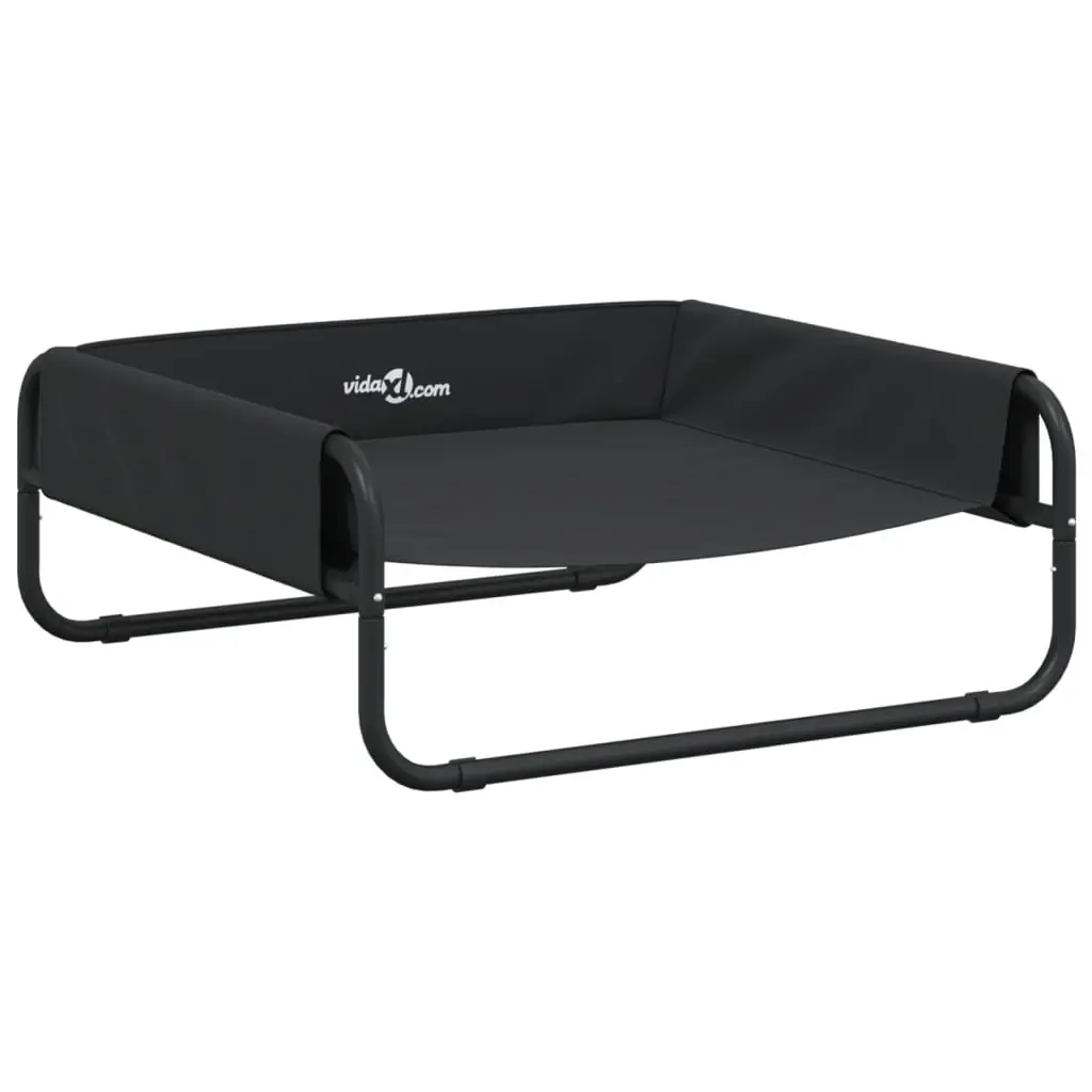 Elevated Dog Bed Anthracite Oxford Fabric Steel Frame Indoor Outdoor Pet Cot