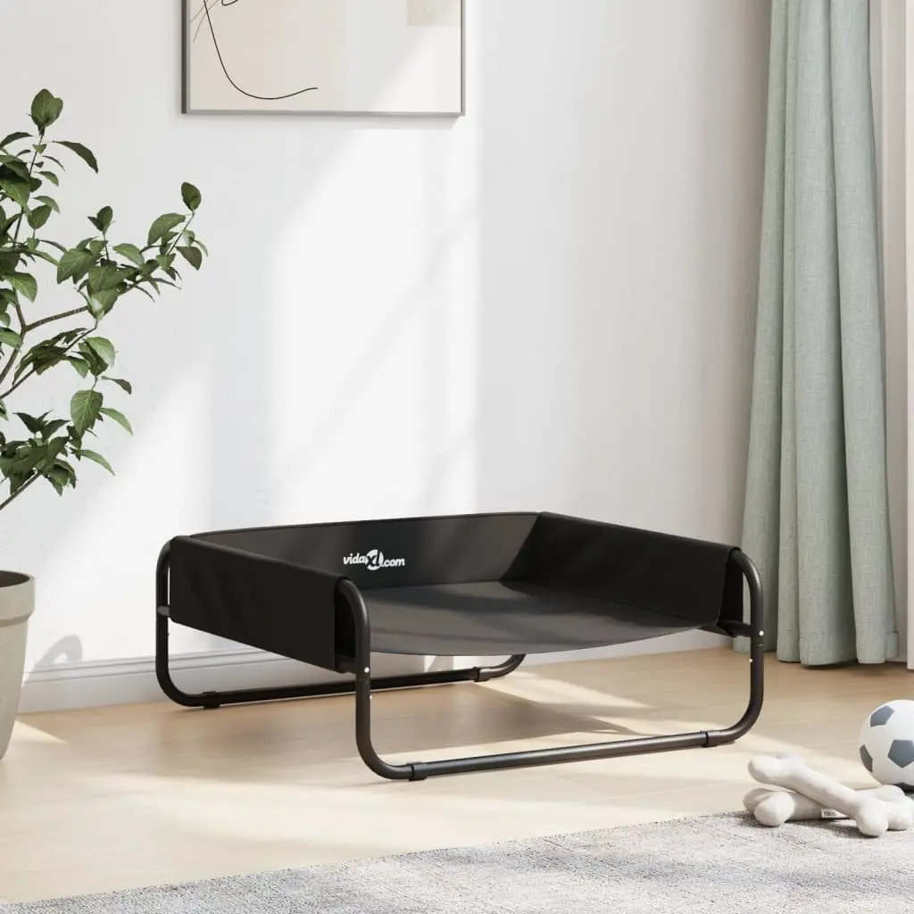 Elevated Dog Bed Anthracite Oxford Fabric Steel Frame Indoor Outdoor Pet Cot
