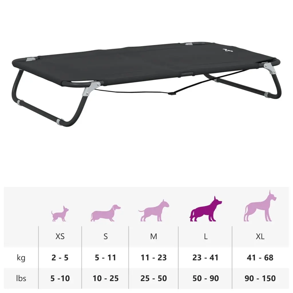 Dog Bed Elevated Foldable Indoor Outdoor Anthracite