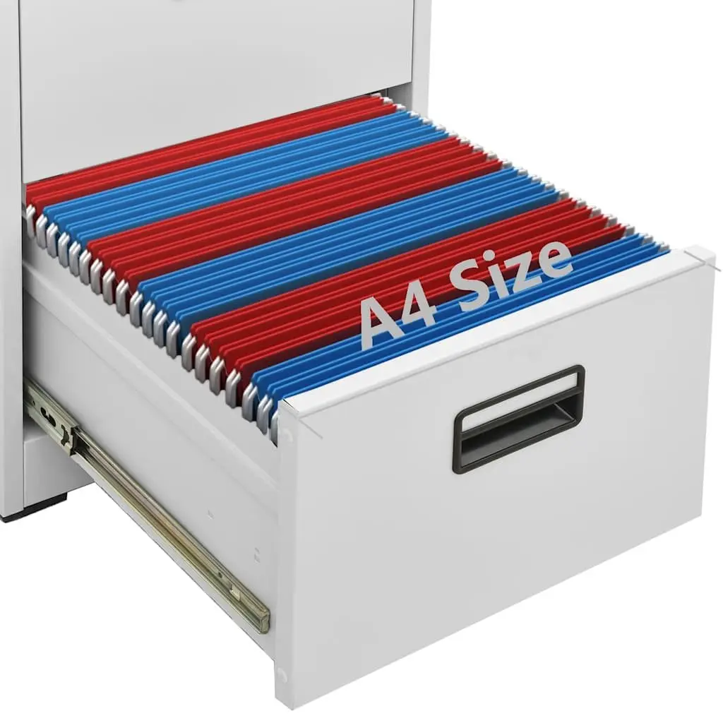 3-Drawer Filing Cabinet with Locking Drawers