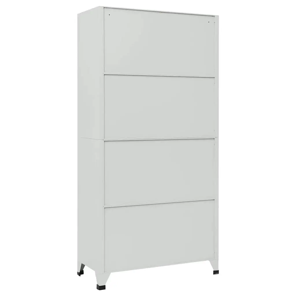 Locker Cabinet 6 Compartments Steel Storage Office Gym Changing Room Grey 90W x 45D x 180H cm