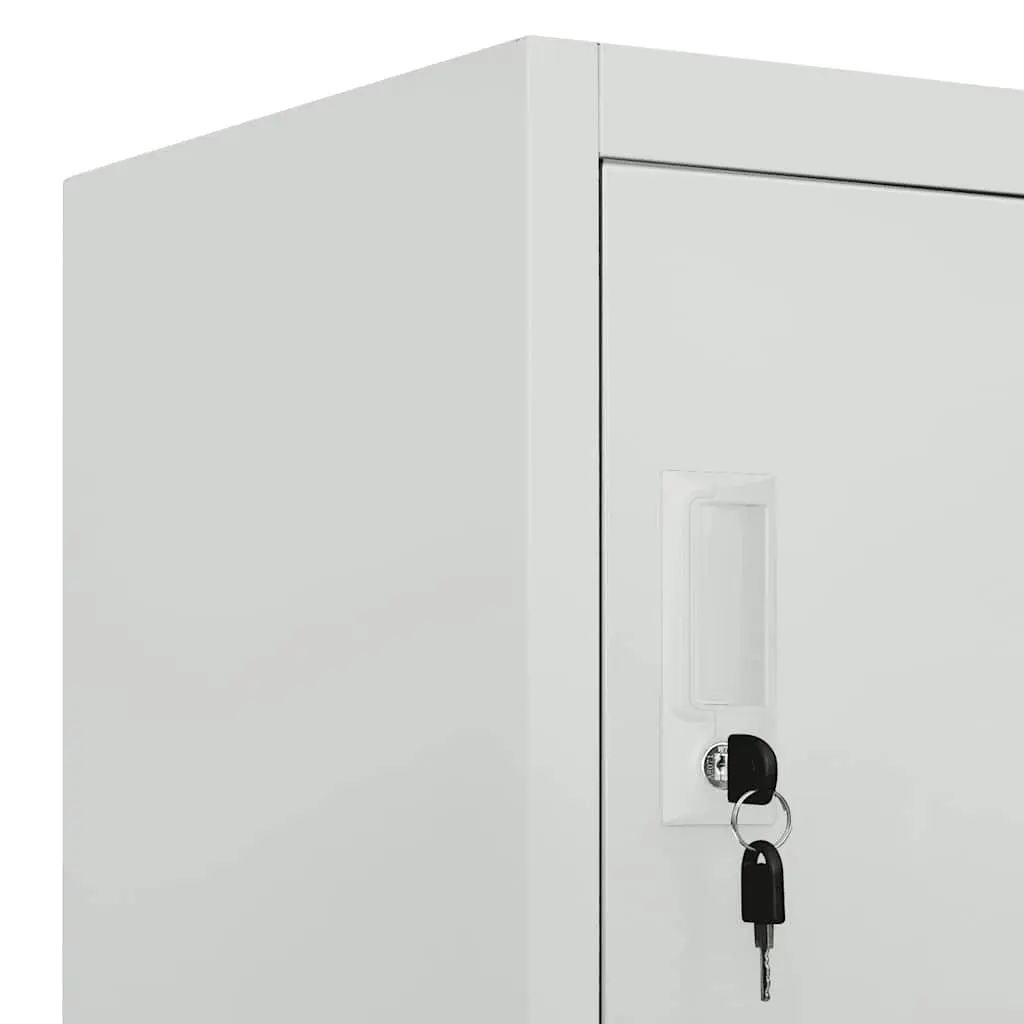 Locker Cabinet 6 Compartments Steel Storage Office Gym Changing Room Grey 90W x 45D x 180H cm