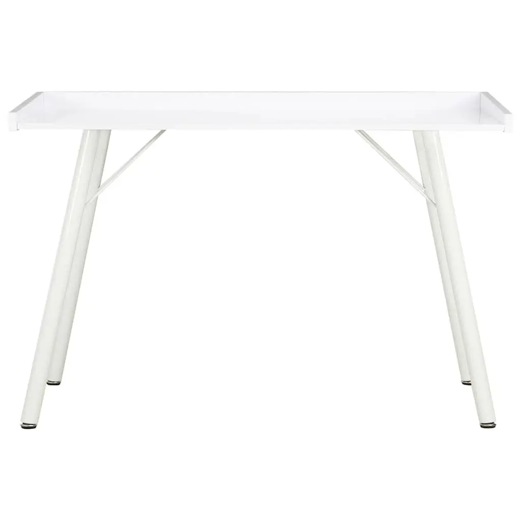 Desk White Compact Workstation 90x50x79 cm Home Office Study Writing Table