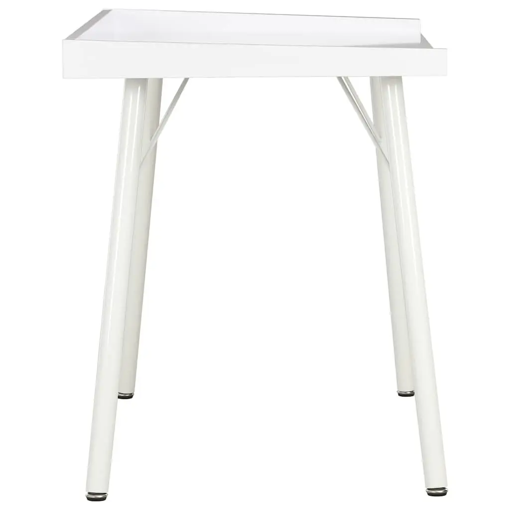 Desk White Compact Workstation 90x50x79 cm Home Office Study Writing Table