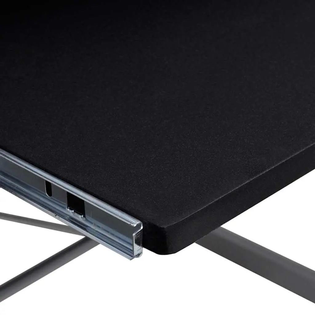 L-Shaped Desk with Sliding Keyboard Tray