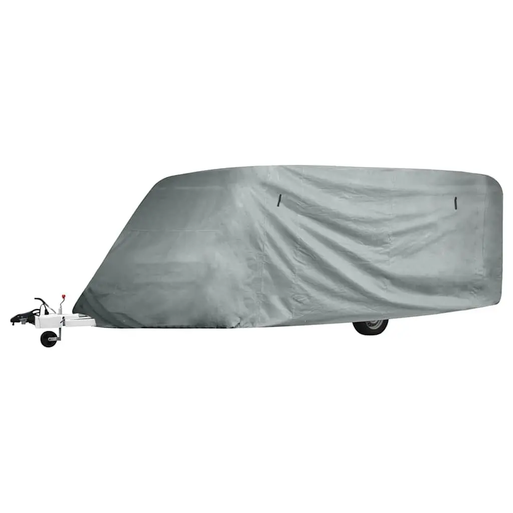 Caravan Cover M Grey Waterproof Breathable UV Resistant Storage Protection