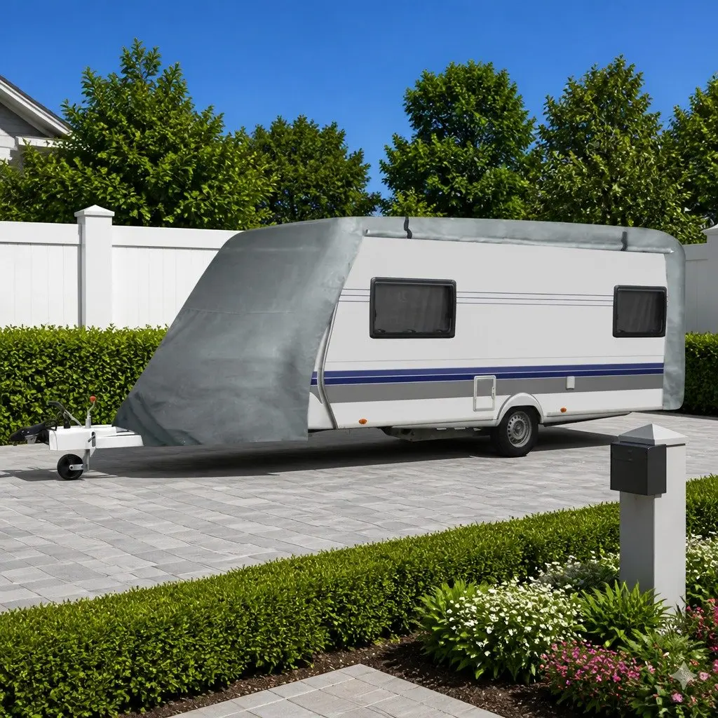 Caravan Storage Cover Large Grey Water Repellent Breathable UV Resistant