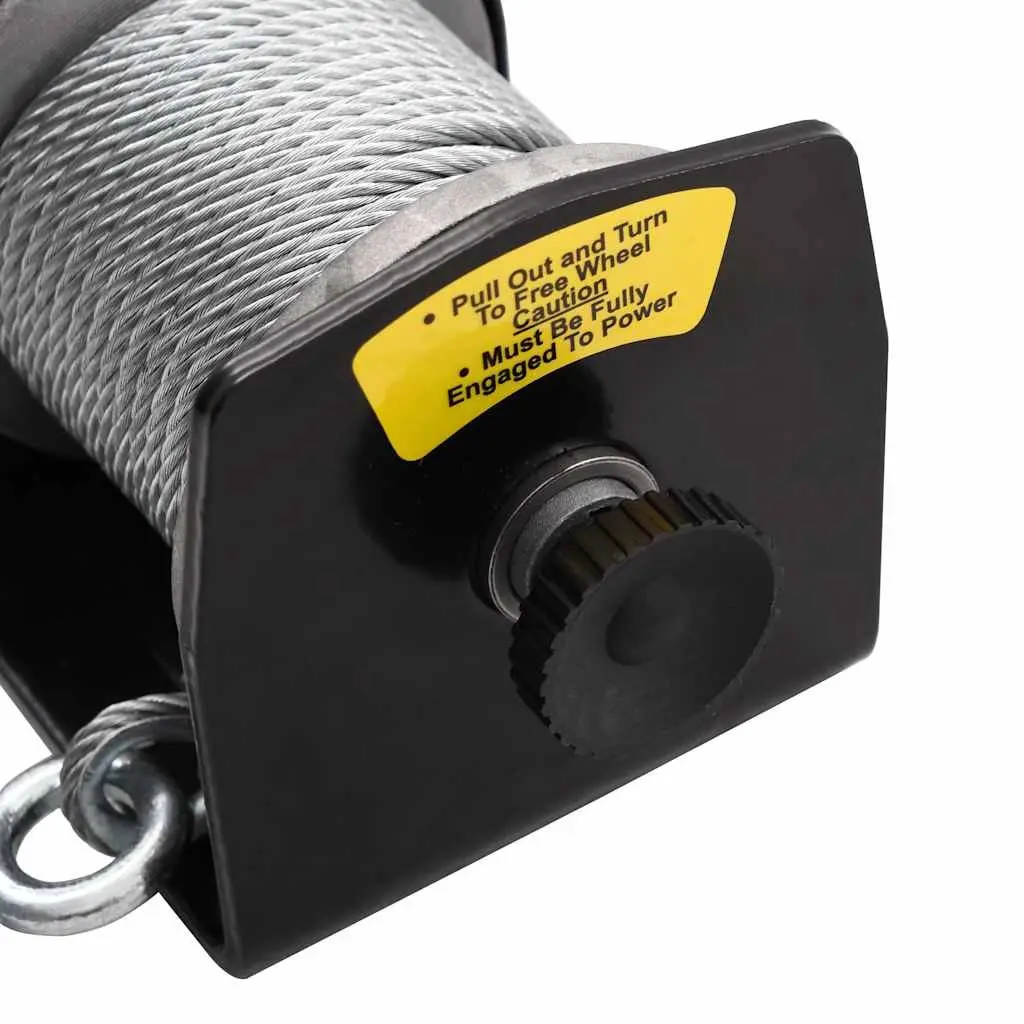 Electric Winch 12V Vehicle Recovery 907kg Wire Rope Remote Control