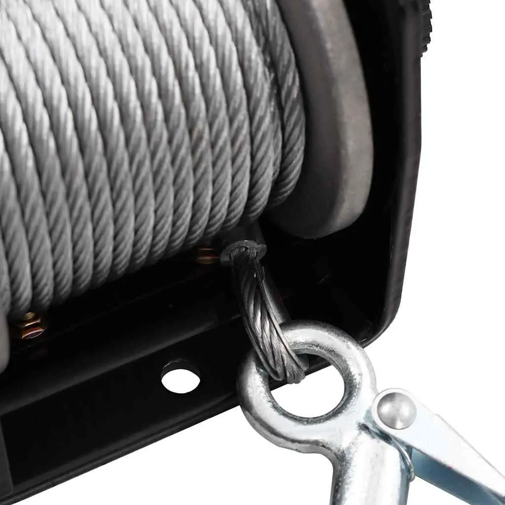 Electric Winch 12V Vehicle Recovery 907kg Wire Rope Remote Control