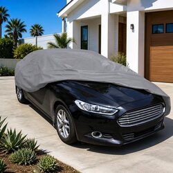 Reliable Grey Nonwoven Fabric Car Cover M Size for Protection