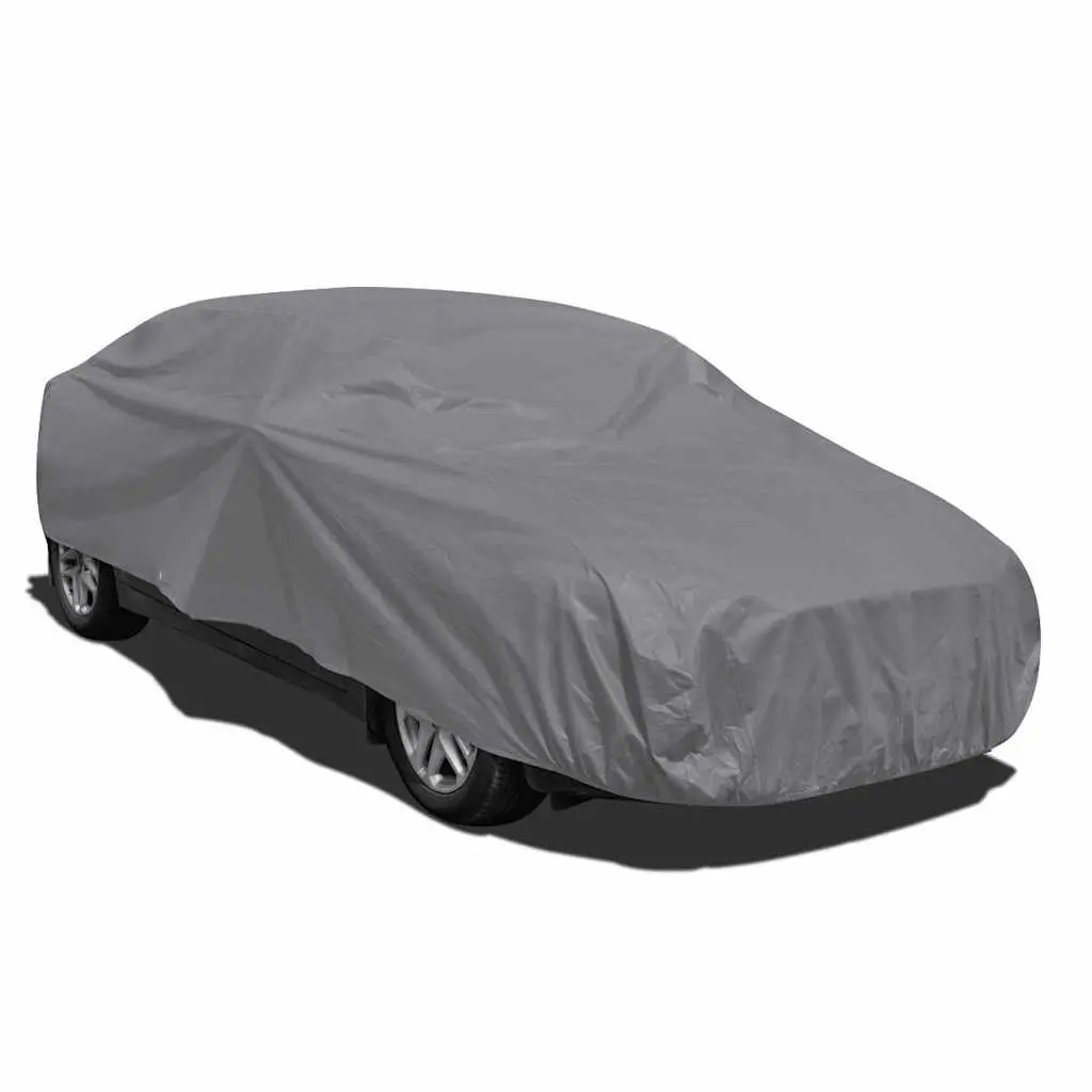 Car Cover M Size Grey Nonwoven Fabric Automotive Storage Protection Sedan
