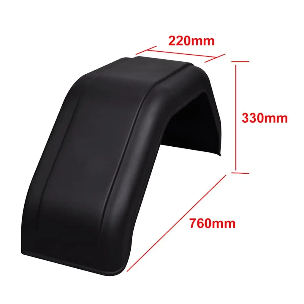 Mudguard Fender Set Protection 220 x 760 mm Black