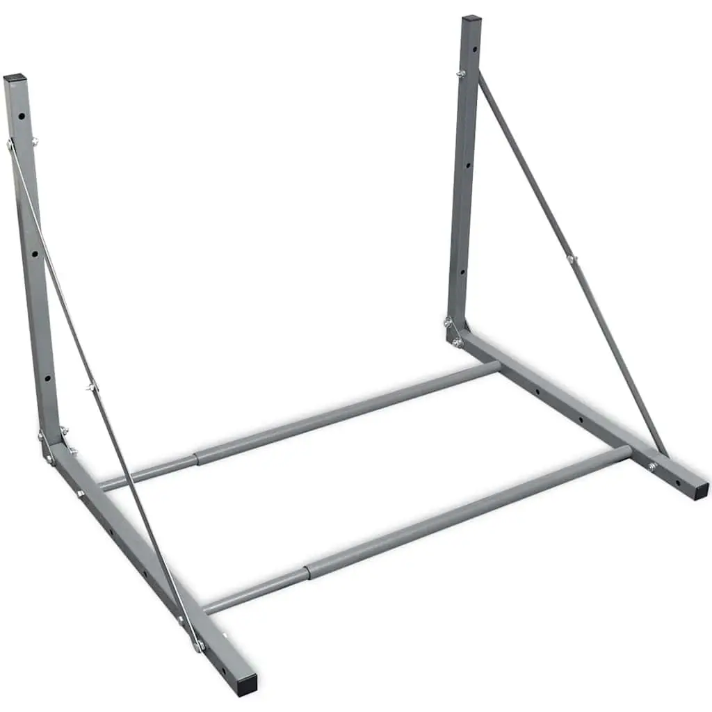 Foldable Tyre Rack Wall Mounted Storage Adjustable 81-122cm Red